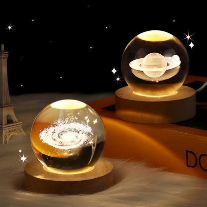 Astral Sphere - 3D Solar System Crystal Ball Night Light