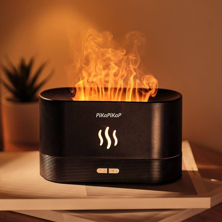 Serene Flame - Aroma Diffuser LED Ultrasonic Flame Humidifier