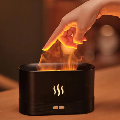 Serene Flame - Aroma Diffuser LED Ultrasonic Flame Humidifier