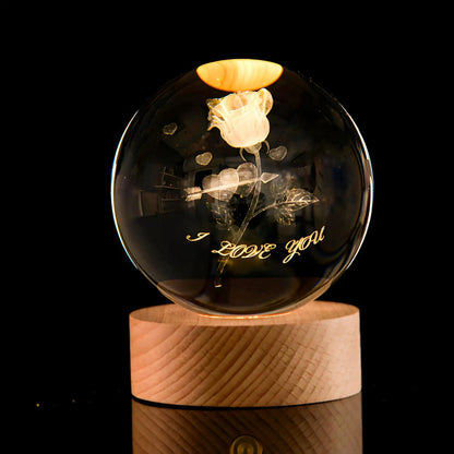 Astral Sphere - 3D Solar System Crystal Ball Night Light