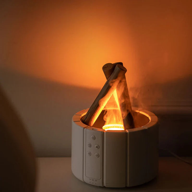 Glow Haven - Flame Effect Humidifier & Aroma Diffuser
