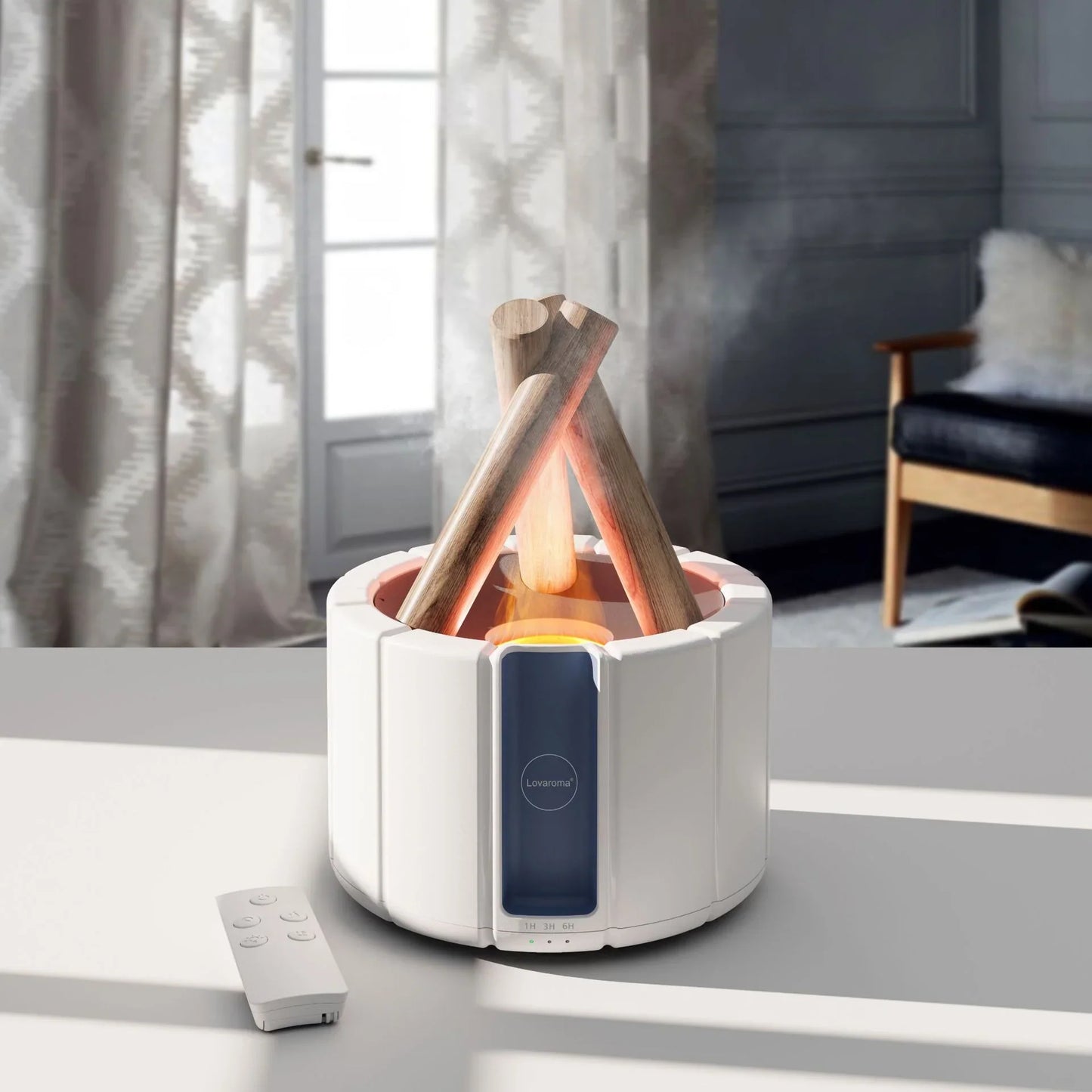 Glow Haven - Flame Effect Humidifier & Aroma Diffuser