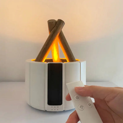 Glow Haven - Flame Effect Humidifier & Aroma Diffuser