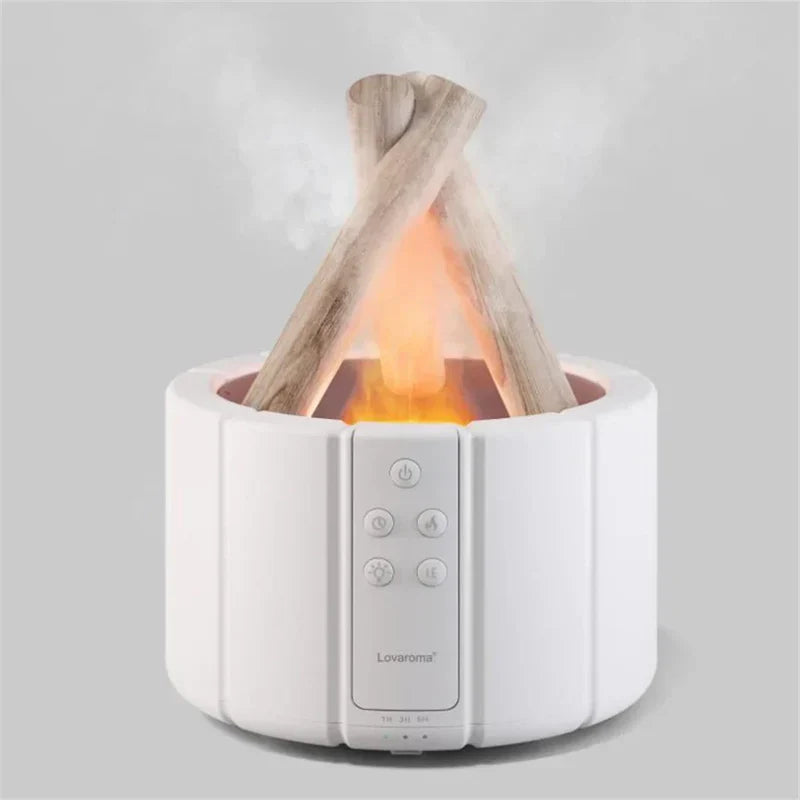 Glow Haven - Flame Effect Humidifier & Aroma Diffuser